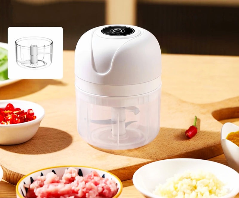Mini Processador Elétrico 3 Laminas Sem Fio