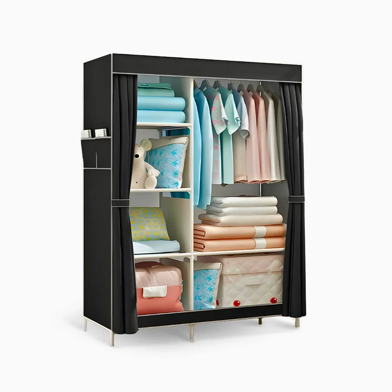 Organizador Dobrável para Guarda-Roupas com Capa de Tecido
