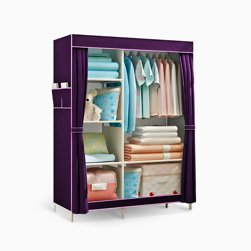 Organizador Dobrável para Guarda-Roupas com Capa de Tecido