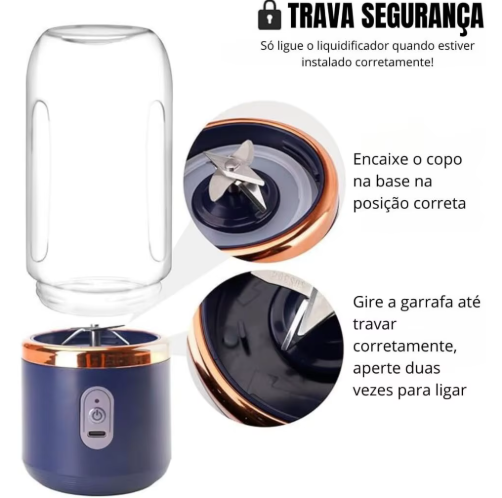 Mini Liquidificador Portátil Sem Fio