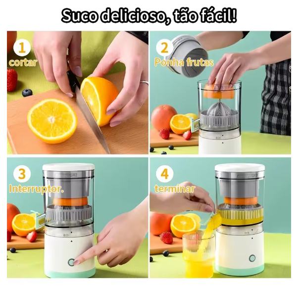 Espremedor de Frutas Elétrico com Carregamento USB