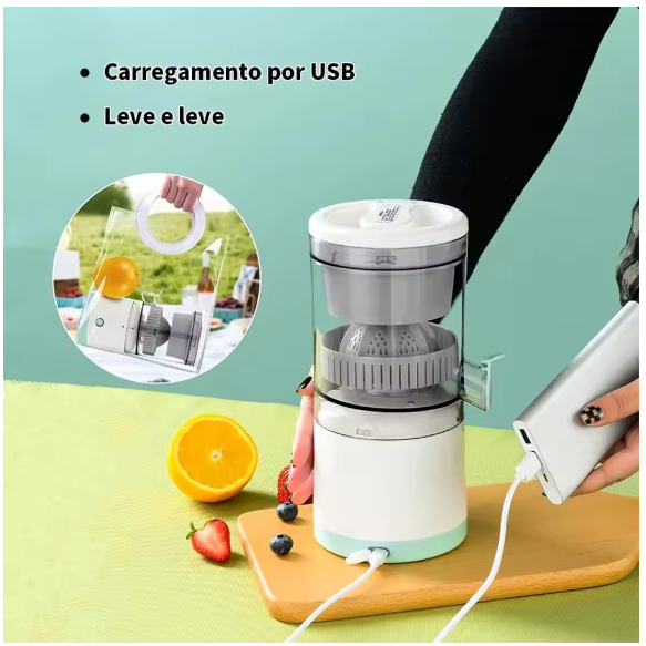 Espremedor de Frutas Elétrico com Carregamento USB