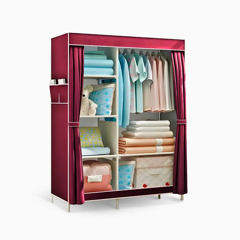 Organizador Dobrável para Guarda-Roupas com Capa de Tecido
