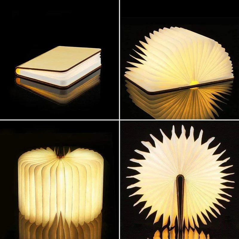 Luminária 3D multiuso dobrável em formato de Livro