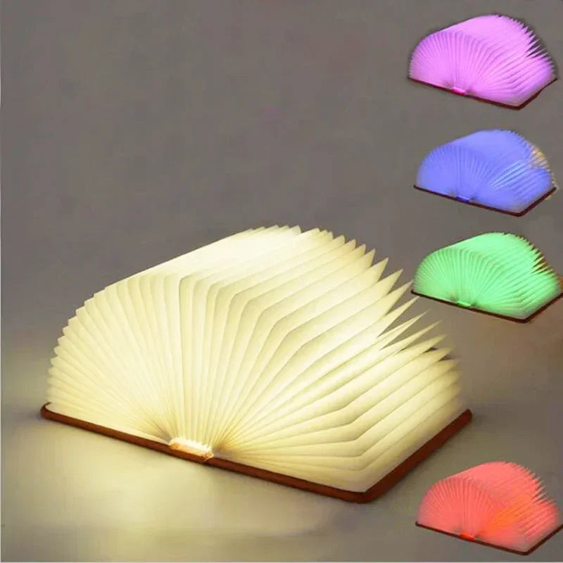 Luminária 3D multiuso dobrável em formato de Livro