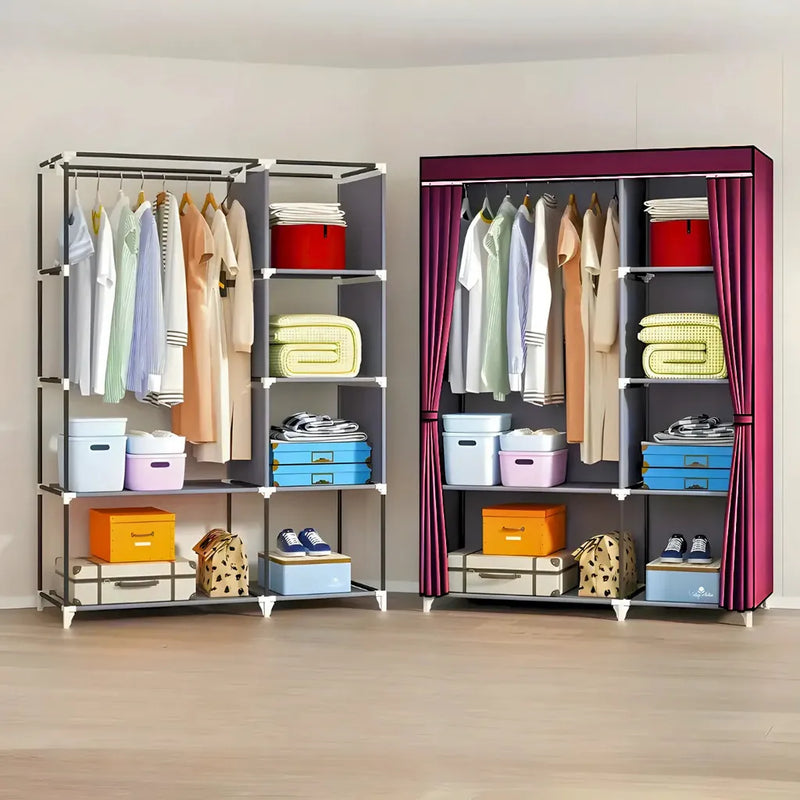 Organizador Dobrável para Guarda-Roupas com Capa de Tecido