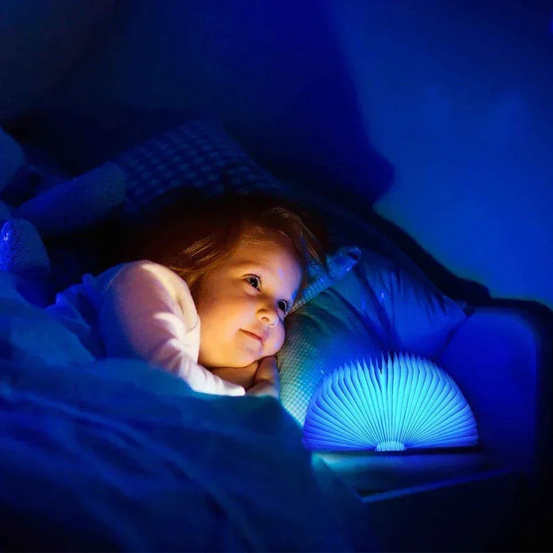 Luminária 3D multiuso dobrável em formato de Livro