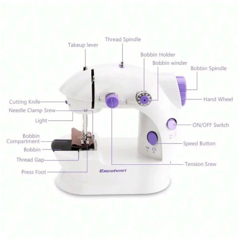 Mini Máquina de Costura Doméstica